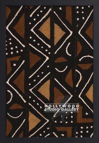 31x21Ethnic Textile Brwn Blck Frm B