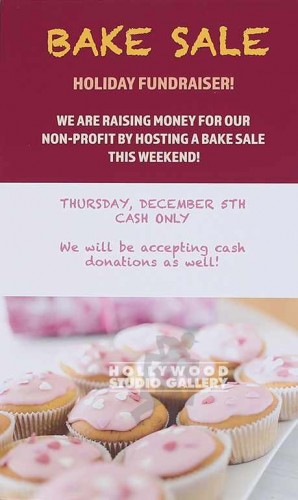 24x14 BAKE SALE POSTER UNFRMD