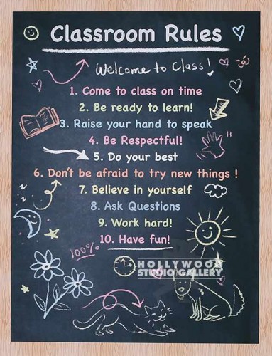 24X18 CLASSROOM RULES POSTER UNFRMD