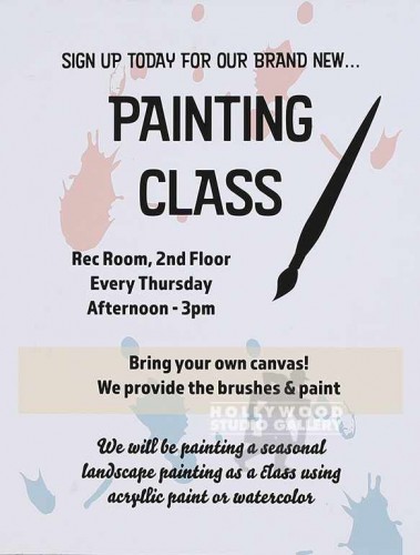 24X18 PAINTING CLASS POSTER UNFRMD