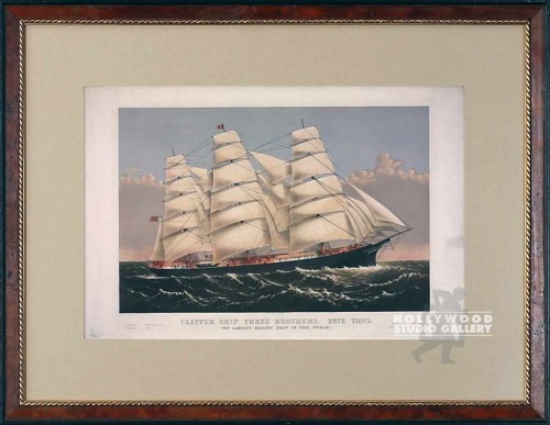 18X23 CLIPPER SHIP THREE BROTHERS