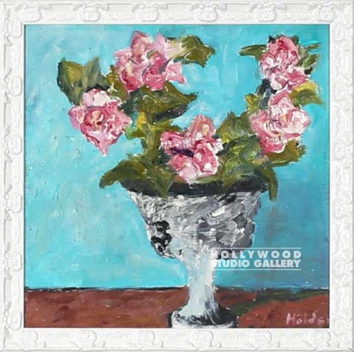 12X12 HOLDEN ROSES-VASE WHTE FRME