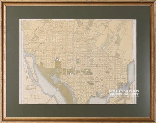 21X27 WASHINGTON DC STREET MAP