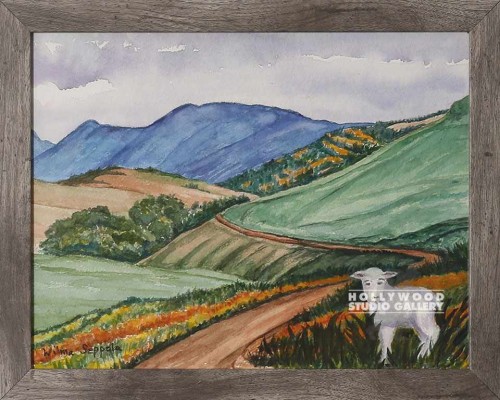12X15 WILMA WTCLR ROAD WHITE SHEEP