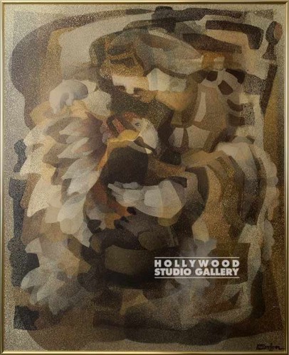 48x39 CARLEN ABSTRACT BRASS FRAME
