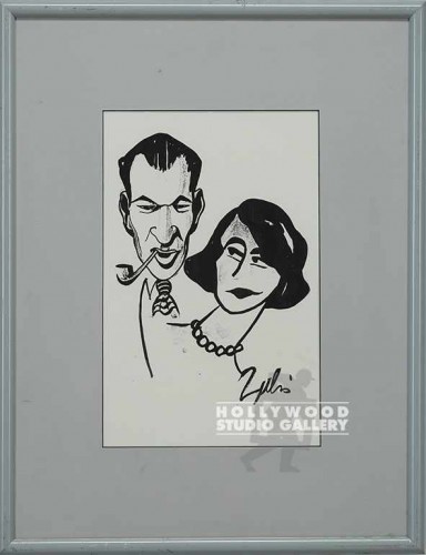 26x20 RF b/w Caricature/Gray Mtl.