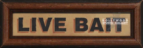 3x14 "LIVE BAIT" MOUNTED SIGN