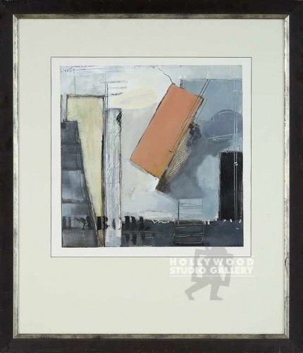 39X33 HOCKMAN GRAY-TAN ABSTRACT