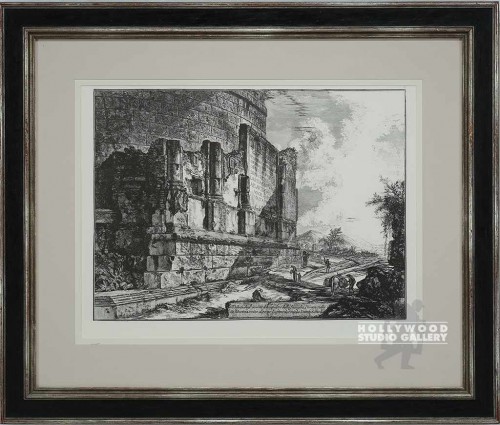 32X39 ITALIAN RUINS PRINT/BLK-SILVR
