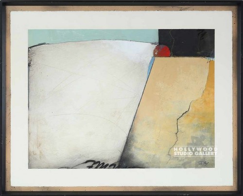 33X41 BAY ABSTR W/RED BALL/BLK