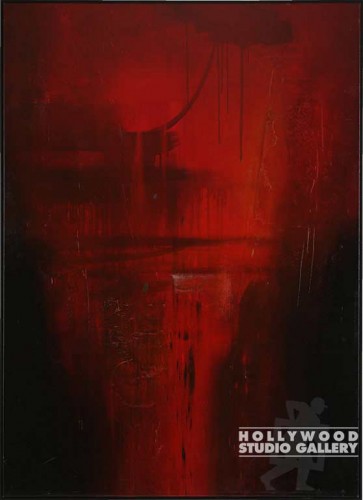 58X41 GARRETT ABST.CNVS-SHINY RED