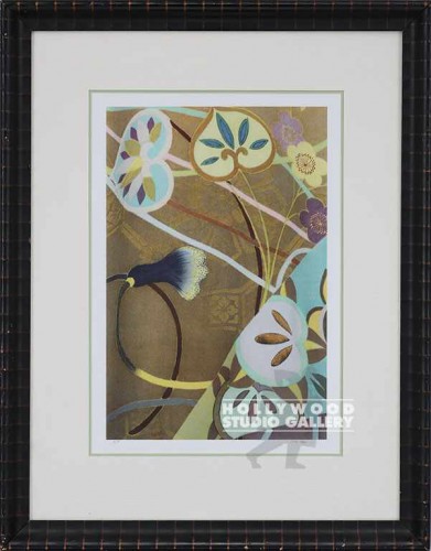 31X24 UTAY ASIAN LOTUS-GOLD/ BLK