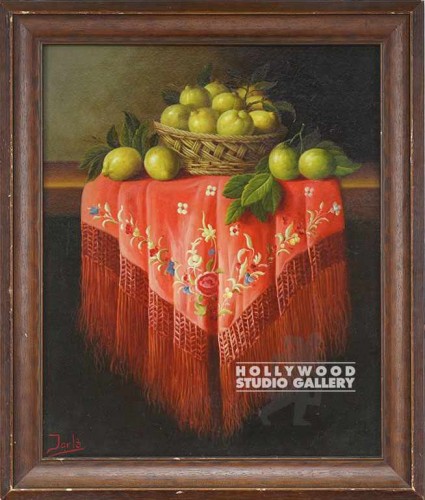 28X24 JORLA LEMONS-RED SHAWL / BRN