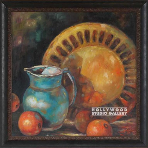 28X28 PILAR STILLIF-TURQ PITCHER/WD
