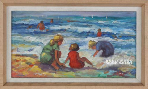 12X20 PILAR KIDS AT BEACH CNVS/LITE