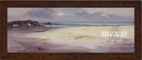 15X34 CARRION PURPLE BEACHSCAPE/WD