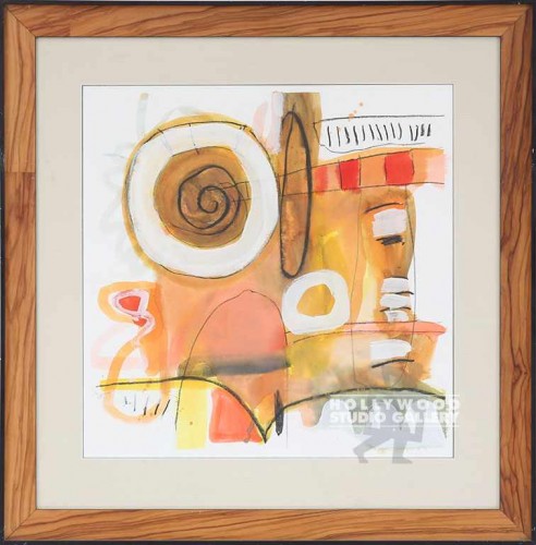28X27 DAUNCEY ORNG-WHITE SPIRAL/BLK