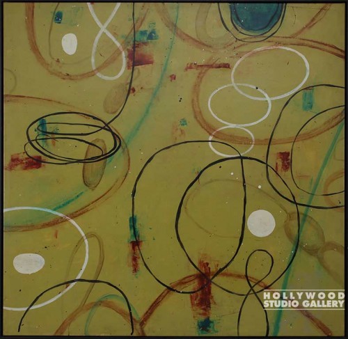 52X53 HALL VERDE SWIRLS-GREEN CANVS