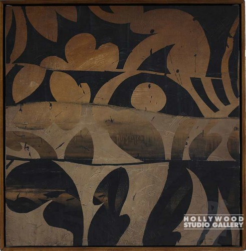 31X31 GARRETT BLK-TAN PUZZLE CANVAS