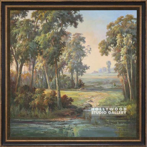 55X55 WILLIAMS LUSH GRN TREES/GOLD