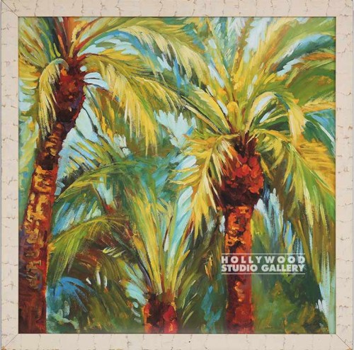 44X44 VANDERHOOF PALMS1-GRNS/CREAM