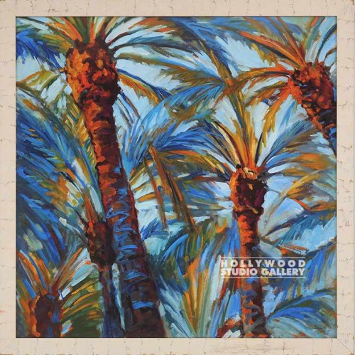 44X44 VANDERHOOF PALMS 2-BLU/CREAM