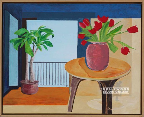 26X31 SHOCK STILLIFE-RED TULIPS/LT