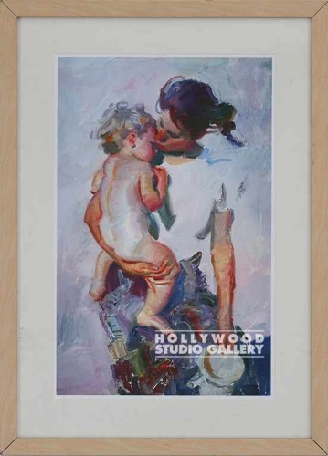 32X23 ASARO A KISS-MOM-BABY/BIRCH