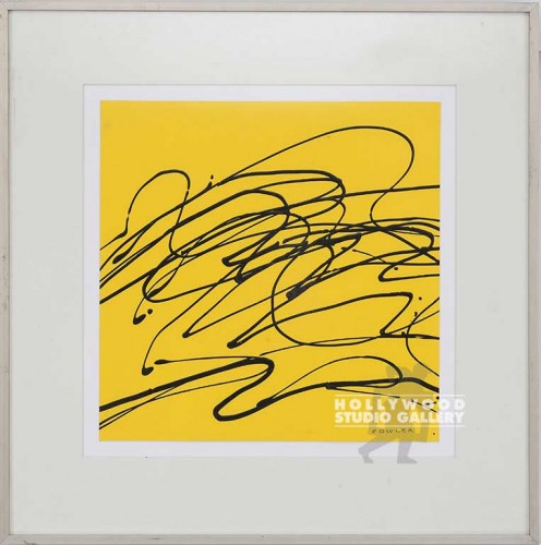 26X26 FOWLER BLK SCRIBBLE-YELLO/MTL