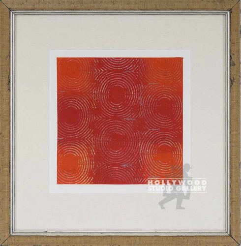 23X22 GARRETT UNTITLD ABSTR-RED/TAN