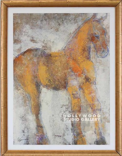 32x25 HARRIS CABALLO>MORADO1/GOLD