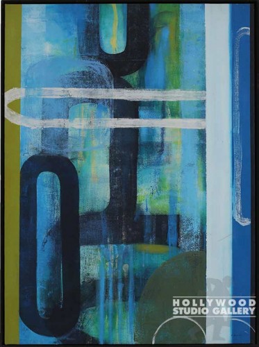 41X30 DAUNCEY GRN.CRIMP2-BLU-GRN/BK