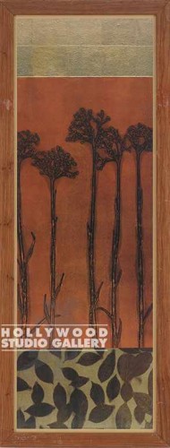 39X15 BRIGGS SUNSET LEAVES I/BRN WD