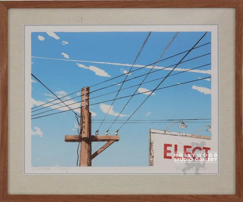 27X33 WHEELER "ELECT" SIGN-SKY/WOOD