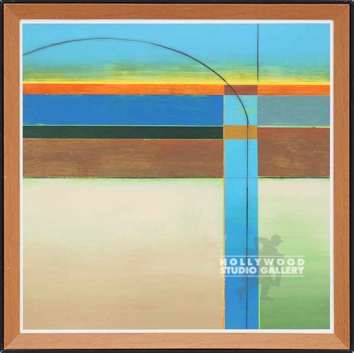 34X34 GARRETT GEOM.ABST/WOOD-MTL