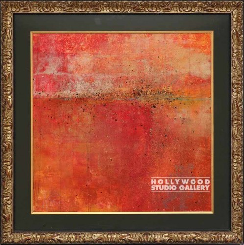 40X40 HARRIS CHERRY-RED ABST/ORNATE