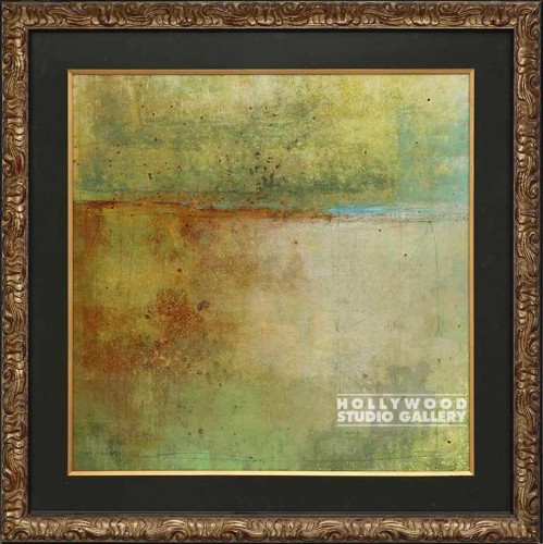 40X40 HARRIS LIME-GRN ABST/ORN GOLD