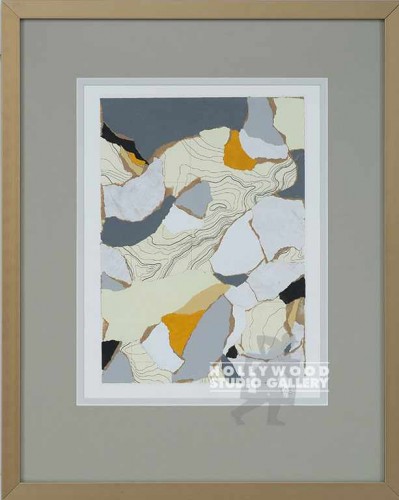 24X19 GODERWIS CONTOUR1-MAP ART/GLD