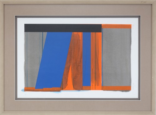 28X38 EDUARDO BLU-ORNG+ ABST/GRAY