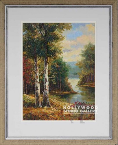 31X26 ANDREW TRAD.BIRCH TREES/TAN
