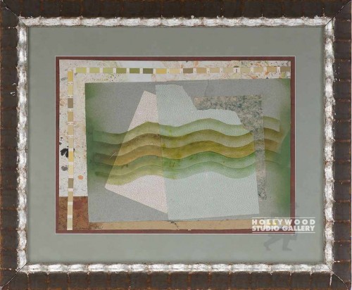 22X26 HENKEL COLLAGE GREEN WAVY