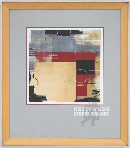 30X27 (BROWN) METRO ABSTRACT W/ RED