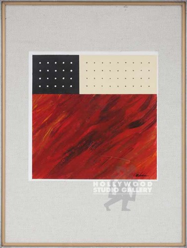 32X24 WALKER RED-BLK-CREAM RETRO