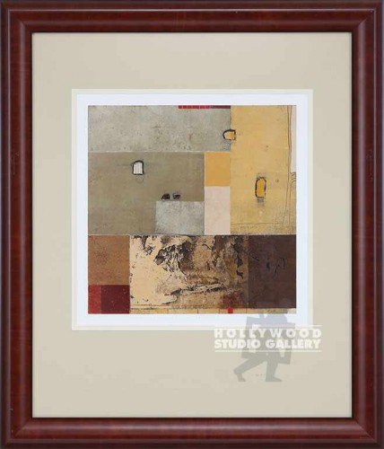34X29 CHILE ABST.WARM TONES/MAHOG.