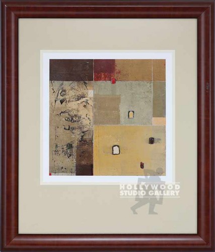 34X29 CHILE ABST.WARM TONES/ MAHOG.
