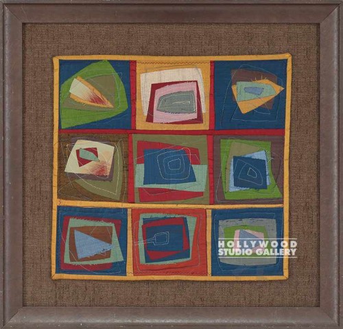22X23 FRANKEL 9-SQ DARK QUILT/RUSTY
