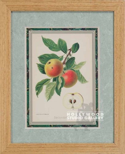 16x13 Fruit Apple Floral Blnd Wood