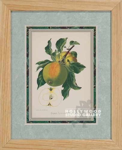 16x13 Fruit Apple Floral Blnd Wood