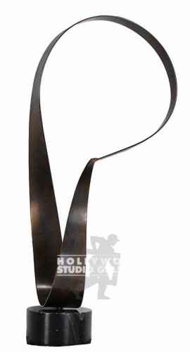 31x6" Chrome & Marble Sculpture