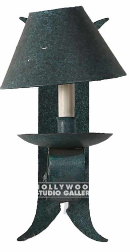 15x5x9 Green Wall Sconce w Shade
